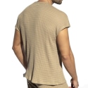 ES Collection T-Shirt Casual Checkmate Beige