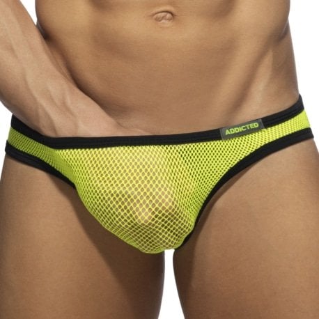 Addicted Slip Bikini Fever Jaune Fluo