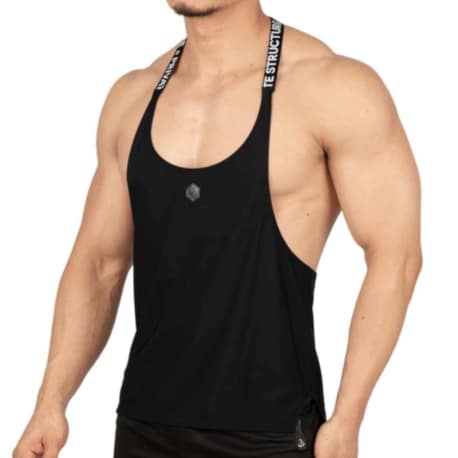 Private Structure Party Troop Tank Top - Black