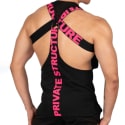 Private Structure Party Troop Harness Tank Top - Black