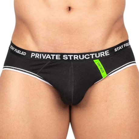 Private Structure Essence Odyssey Briefs - Black