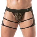 TOF Paris Lace Chaps Thong - Black