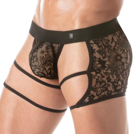 TOF Paris String Chaps en Dentelle Noir