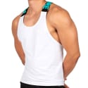 Private Structure Party Troop Harness Tank Top - White