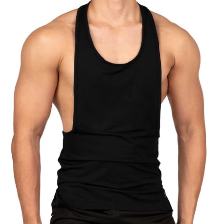 Private Structure Party Troop Harness Tank Top - Black