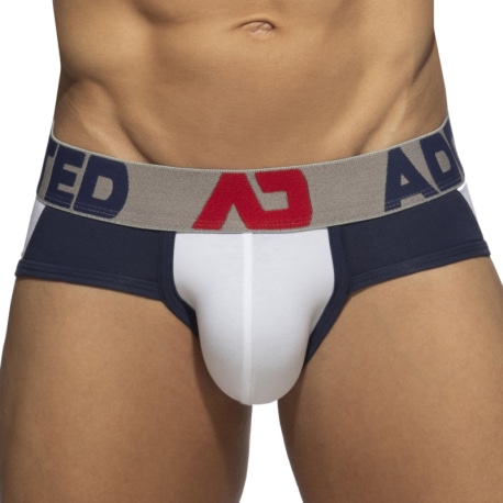 Addicted Slip Trey Coton Blanc - Marine