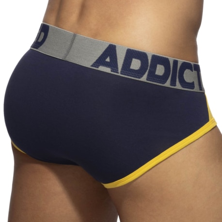 Addicted Trey Cotton Briefs - Navy - Yellow