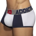 Addicted Trey Cotton Trunks - White - Navy