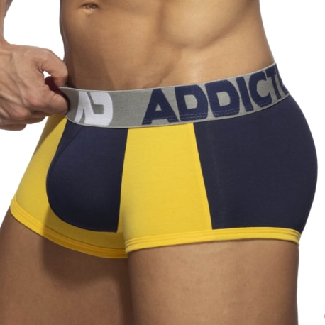 Addicted Boxer Court Trey Coton Marine - Jaune