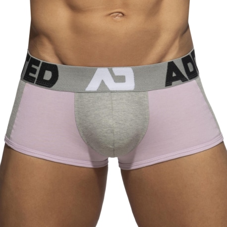 Addicted Trey Cotton Trunks - Grey - Pink