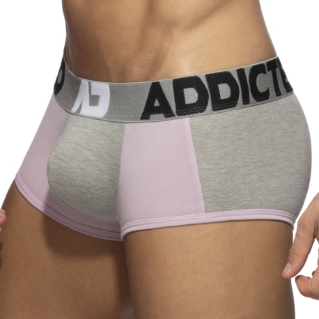 Addicted Trey Cotton Trunks - Grey - Pink