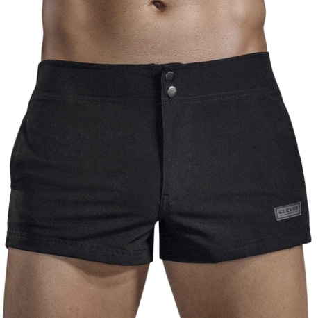 Clever Ocean Swim Shorts - Black