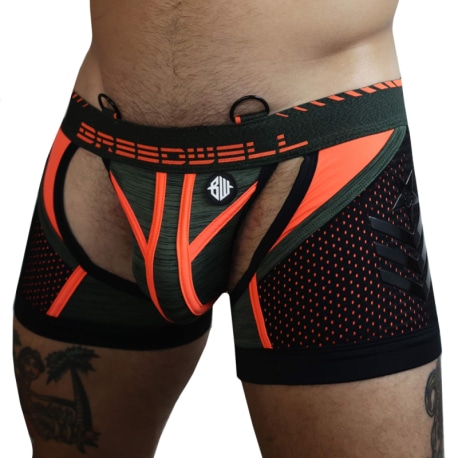 Breedwell Boxer Jock Chock Cockpit Kaki - Orange Fluo