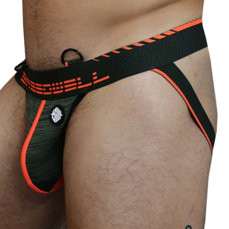 Breedwell Jock Strap Cockpit Kaki - Orange Fluo