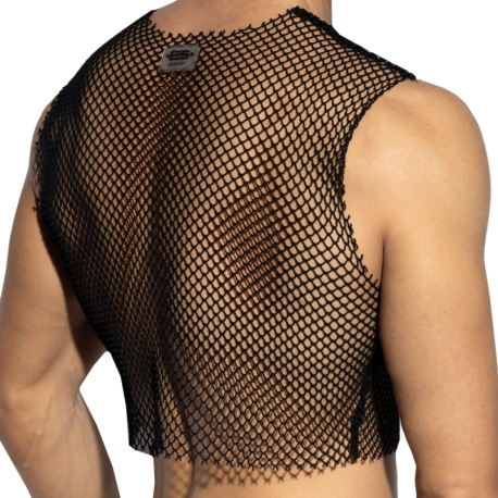 ES Collection Beachy Net Crop Top - Black