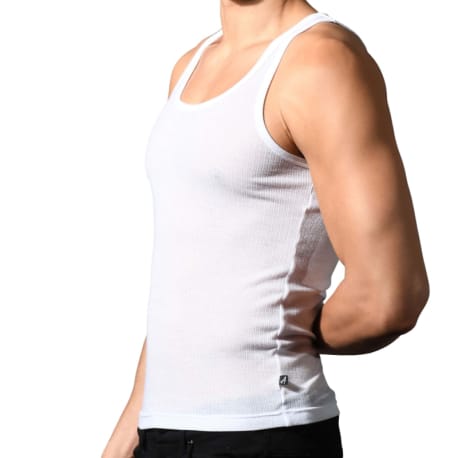 Andrew Christian Naked Truth Capsule Beater Tank - White