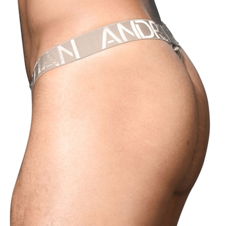 Andrew Christian Almost Naked Sensual Rib Thong - Bronze