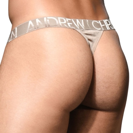 Andrew Christian Almost Naked Sensual Rib Thong - Bronze