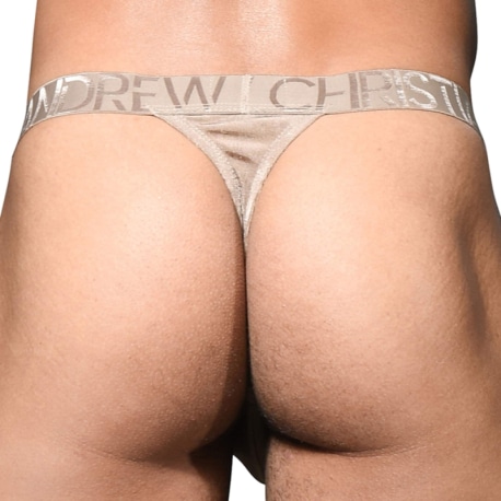 Andrew Christian Almost Naked Sensual Rib Thong - Bronze