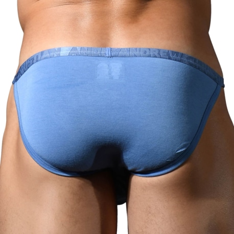 Andrew Christian Slip Tanga Almost Naked Lust Modal Bleu Ardoise