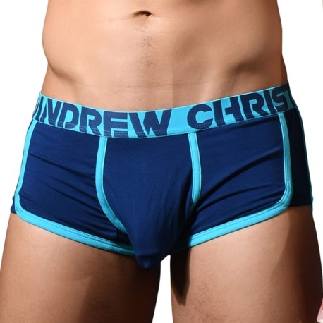 Andrew Christian Shorty Almost Naked Rétro Bambou Marine