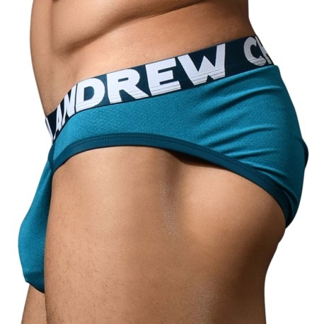 Andrew Christian Slip Almost Naked Quick Dry Mesh Bleu Sarcelle