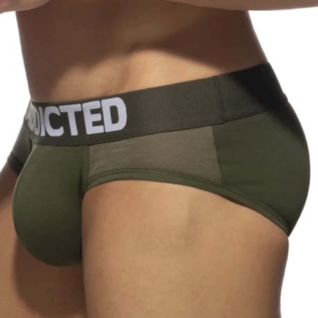 Addicted Basic Flame Cotton Briefs - Khaki