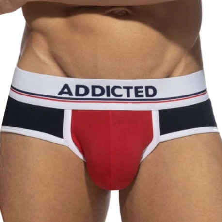 Addicted Slip Velours Panel Rouge - Marine