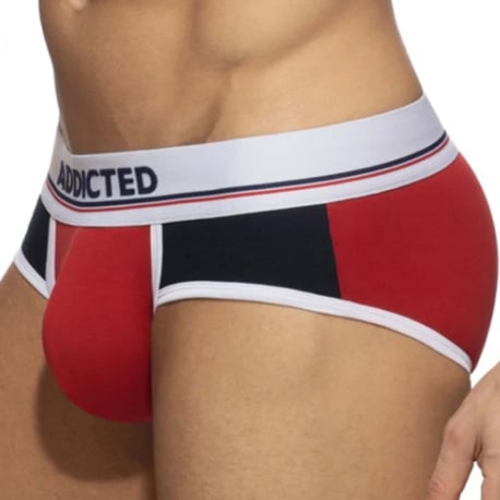 Addicted Slip Velours Panel Rouge - Marine