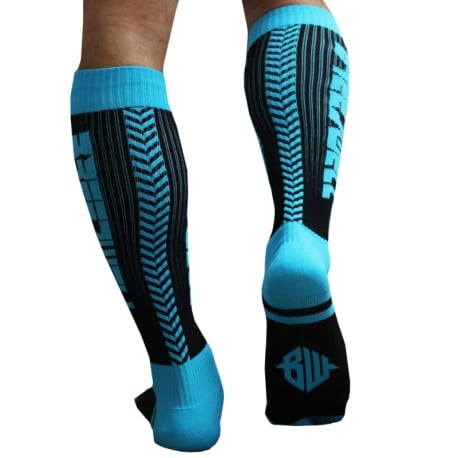 Breedwell Chaussettes Hautes Eternity - Turquoise - Noir