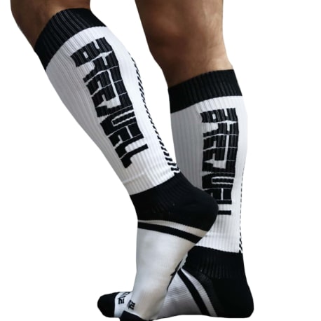 Breedwell Chaussettes Hautes Eternity - Blanc - Noir