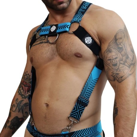 Breedwell Harnais Body Futura Turquoise - Noir