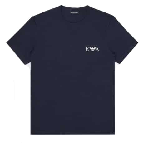 Emporio Armani Bold Monogram Cotton T-Shirt - Navy