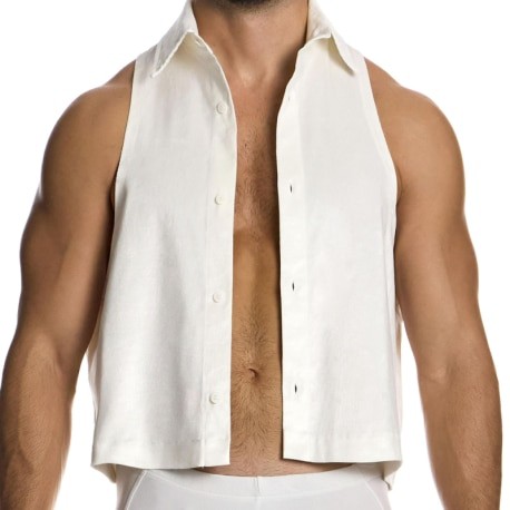 Modus Vivendi Crop Top Lacquer Blanc Cassé