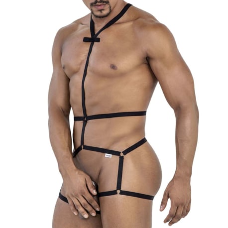 CandyMan Strap Bodysuit - Black