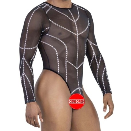 CandyMan Futuristic Bodysuit - Black