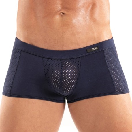 TOF Paris Boxer Court Tentation Microfibre Marine