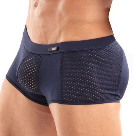 TOF Paris Boxer Court Tentation Microfibre Marine