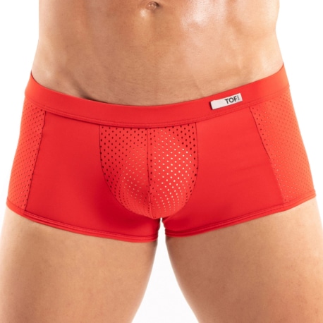 TOF Paris Boxer Court Tentation Microfibre Rouge