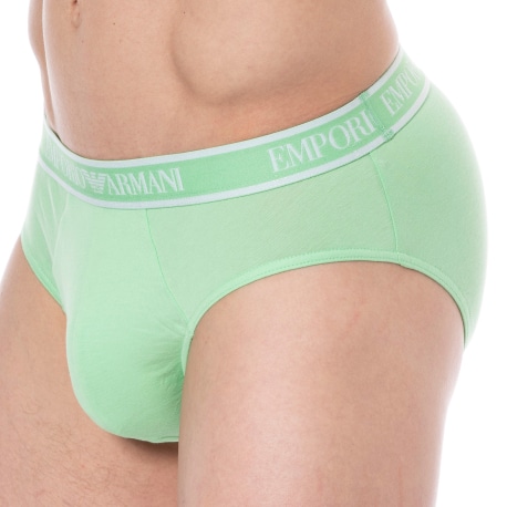 Emporio Armani Slip Core Logoband Coton Vert Pomme