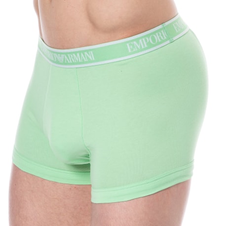 Emporio Armani Core Logoband Cotton Boxer Briefs - Apple Green