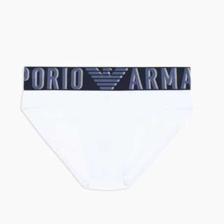 Emporio Armani Slip Megalogo Coton  Blanc