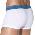 Calvin Klein Lot de 3 Shortys Cotton Stretch Blancs Ceinture Bleue