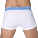 Calvin Klein Lot de 3 Shortys Cotton Stretch Blancs Ceinture Bleue