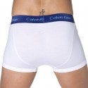 Calvin Klein Lot de 3 Shortys Cotton Stretch Blancs Ceinture Bleue