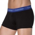 Calvin Klein Lot de 3 Shortys Cotton Stretch Noirs Ceinture Bleue