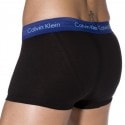 Calvin Klein Lot de 3 Shortys Cotton Stretch Noirs Ceinture Bleue