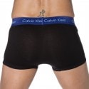 Calvin Klein Lot de 3 Shortys Cotton Stretch Noirs Ceinture Bleue