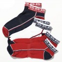 ES Collection Lot de 3 Paires de Socquettes Sport Marines - Rouges - Blanches