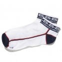 ES Collection Lot de 3 Paires de Socquettes Sport Marines - Rouges - Blanches